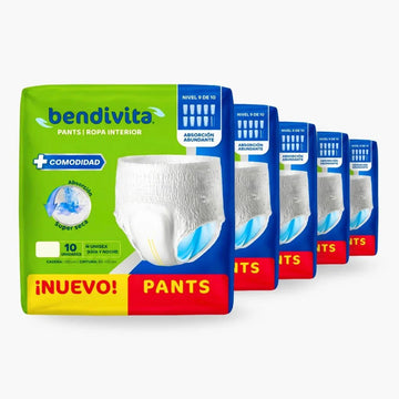 Ropa interior desechable para adulto con incontinencia – ropa interior discreta Bendivita. Pants
